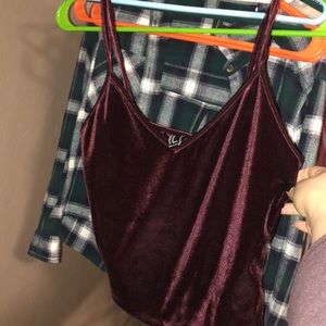 Forever 21 velvet crop top
